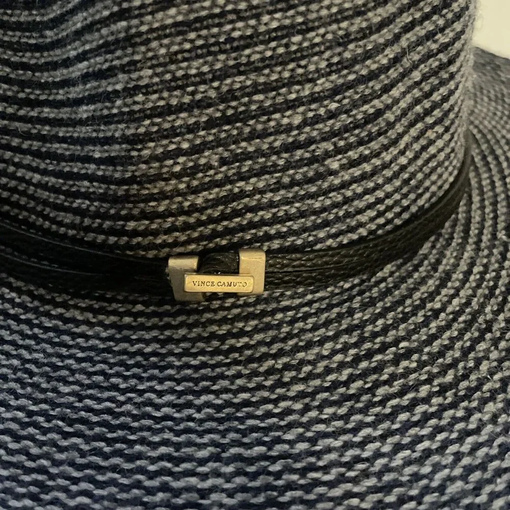Women’s Vince Camuto Grey and Navy Wool‎ Fedora Hat